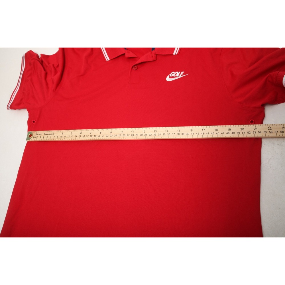 Nike Golf Polo Shirt Mens Large Red Dri-FIT Tour Performance 749976-687 - Picture 8 of 10